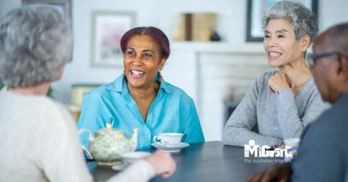 seniors enjoying a cuppa seniors enjoying a cuppa