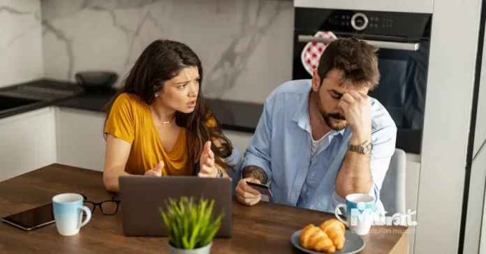 couple discussing a problem couple discussing a problem, bankruptcy