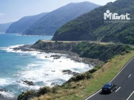 Driving along the Great Ocean Road