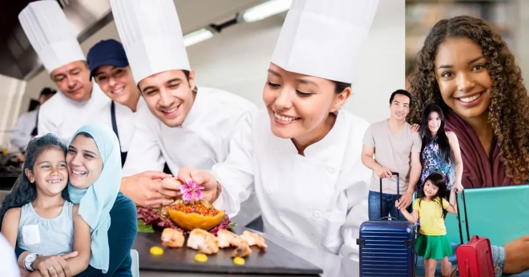 chefs, multicultural, student, tourists