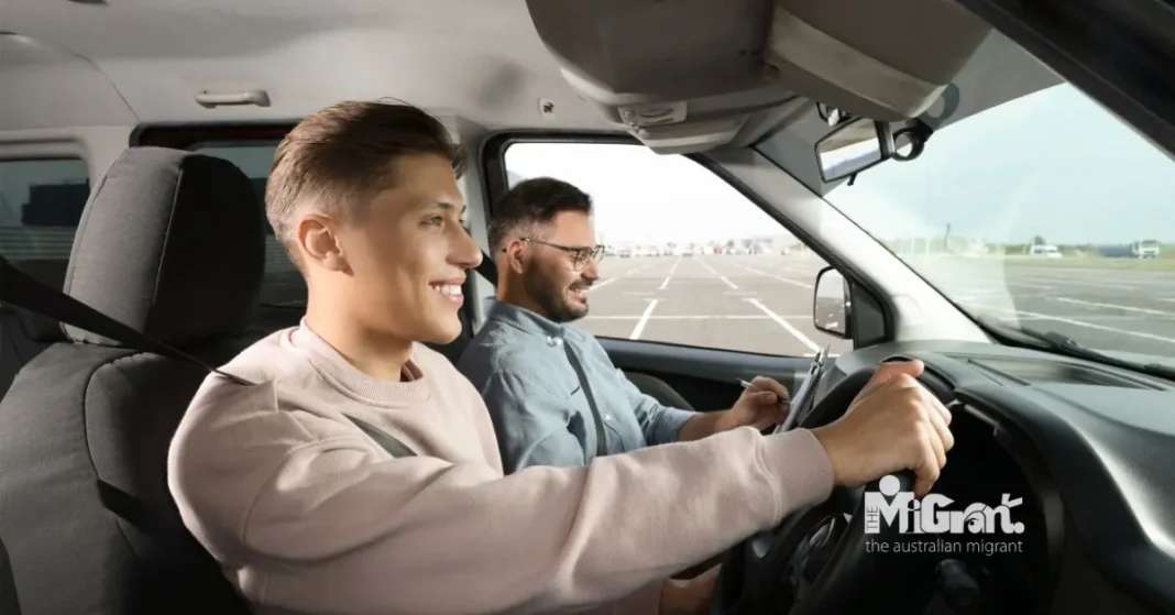 person driving a car with passenger