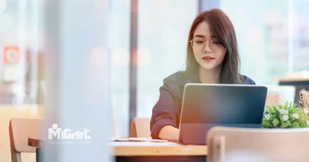 person using a laptop