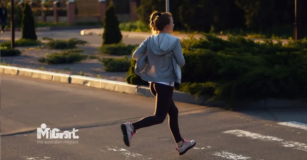 woman jogging