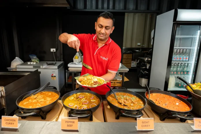 Grazeland trader The Colombo preparing Sri Lankan dish ahead of the VMF Grazeland trader The Colombo preparing Sri Lankan dish ahead of the Victorian Multicultural Festival